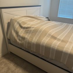 Simple White Bed Frame 