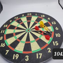Dart Board With Darts