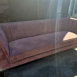Beautiful Velvet Pink Sofa