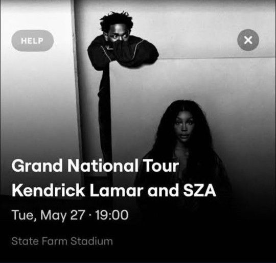 2 TICKETS Kendrick AND SzA