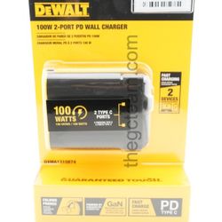 🎁 Dewalt - 100W 2 Port Type C PD Wall Charger