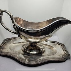 Antique Christofle Silverplated Gravy Boat