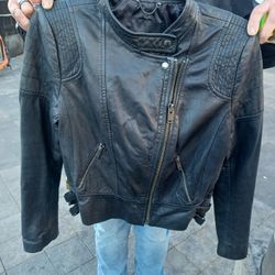 Banana Republic, Leather Jacket, Black, Medium