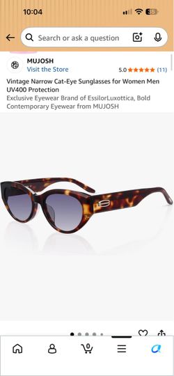 MUJOSH Vintage Narrow Cat-Eye Sunglasses