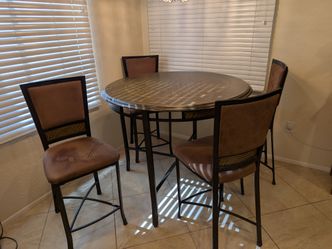 Dining room pub table with chairs