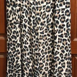 Reduced Designer nostalgia leopard and floral beaded tie-back maxi dress, size s