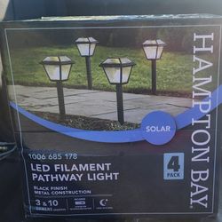 Solar Path Lights - 4 Pack - Black