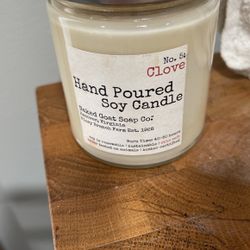 Hand Poured Soy Candle Clove