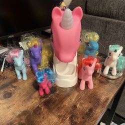 Little Poney Toys with Large Unicorn Head qty7