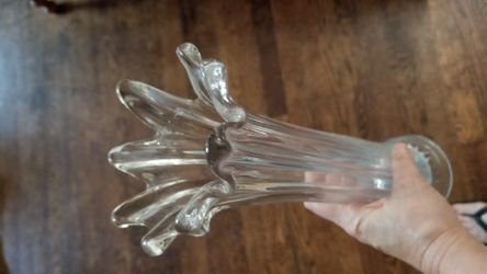 Tall glass vase