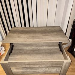 Gray Wood Lift Coffee Table (Or Best Offer) 