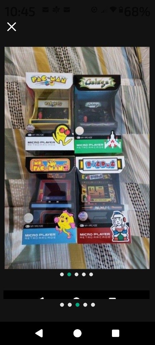 4 - MINI ARCADES GAMES NEVER USED PAC MAN ,MS PACMAN, GALAGA & DIG DUG