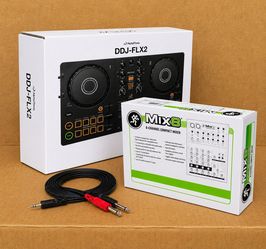 DJ Starter Bundle Pioneer DJ Serato Rekordbox WeDJ Controller 2 Ch Mixer Mackie 8-Channel Analog Mixer Karaoke Live Performance Package 🚨 Payment Opt