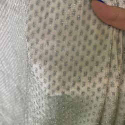 2 Curtains White Sparkle