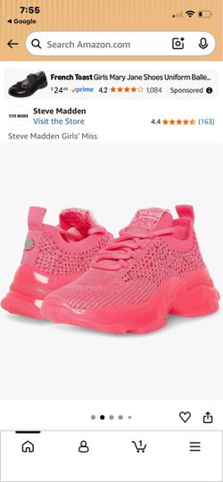Steve Madden pink jeweled kids shoes NWT