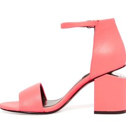 Alexander Wang Abby Mid-Heel Sandals, Size 37