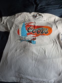 Vintage Coors Beer Sailing Graphic T-Shirt
