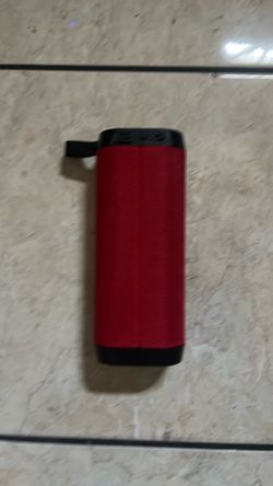 Red portable Bluetooth speaker