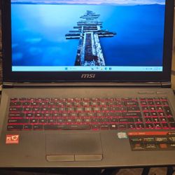 Gaming Laptop MSI GF62 8RE 15.6" 256 GB SSD + 1 TB HDD 16 GB RAM i7-8750H GTX 1060 6Gb Vram Open To Trades 