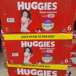 Huggies 6 $30 Each Box. 