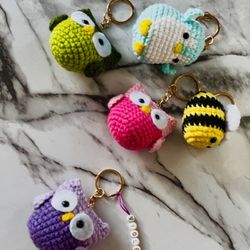 Handmade crochet keychains 