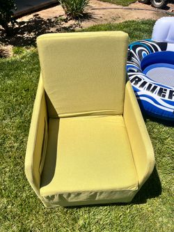 Green chair/ turn into small bed / and cube