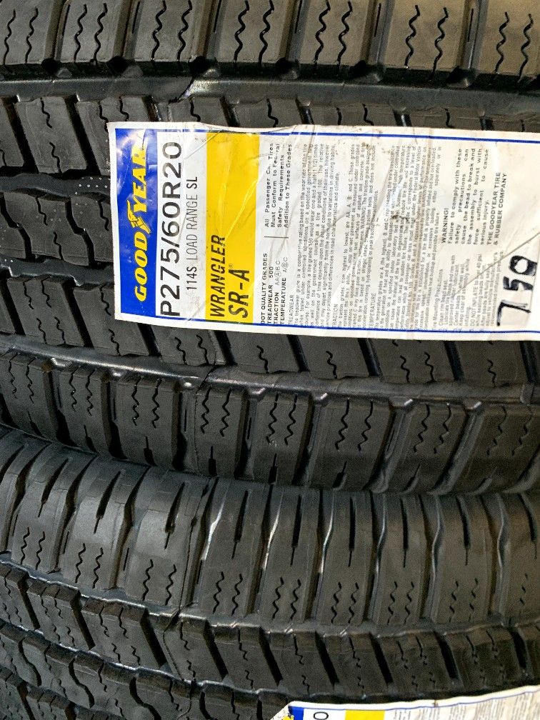 Set of brand new tires 275/60R20 Goodyear wrangler SR-A for only $780 all  four tires for Sale in Buena Park, CA - OfferUp