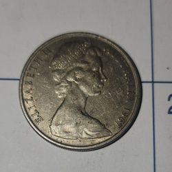 1967 AUSTRALIA 20 CENTS PLATYPUS COIN QUEEN ELIZABETH II QEII QE2