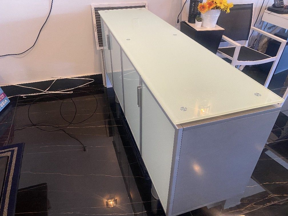 Glass Media Table Or China Cabinet