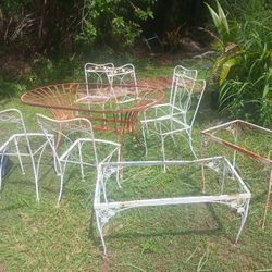 Vintage Wrought Iron Patio Set