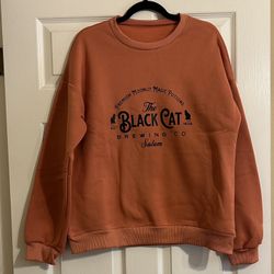 Boutique New Halloween Graphic Sweatshirt Orange and Black