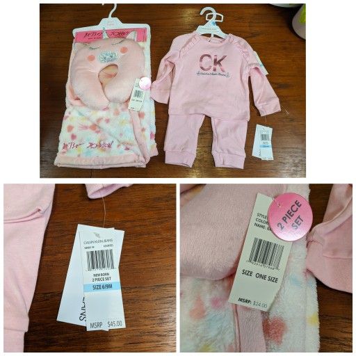 Baby Girl Clothes Calvin Klein & Betsy Johnson 6-9 Mos