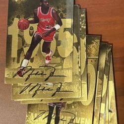 Michael Jordan Gold Foil Set Upper Deck Cards