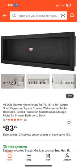 Shower niche