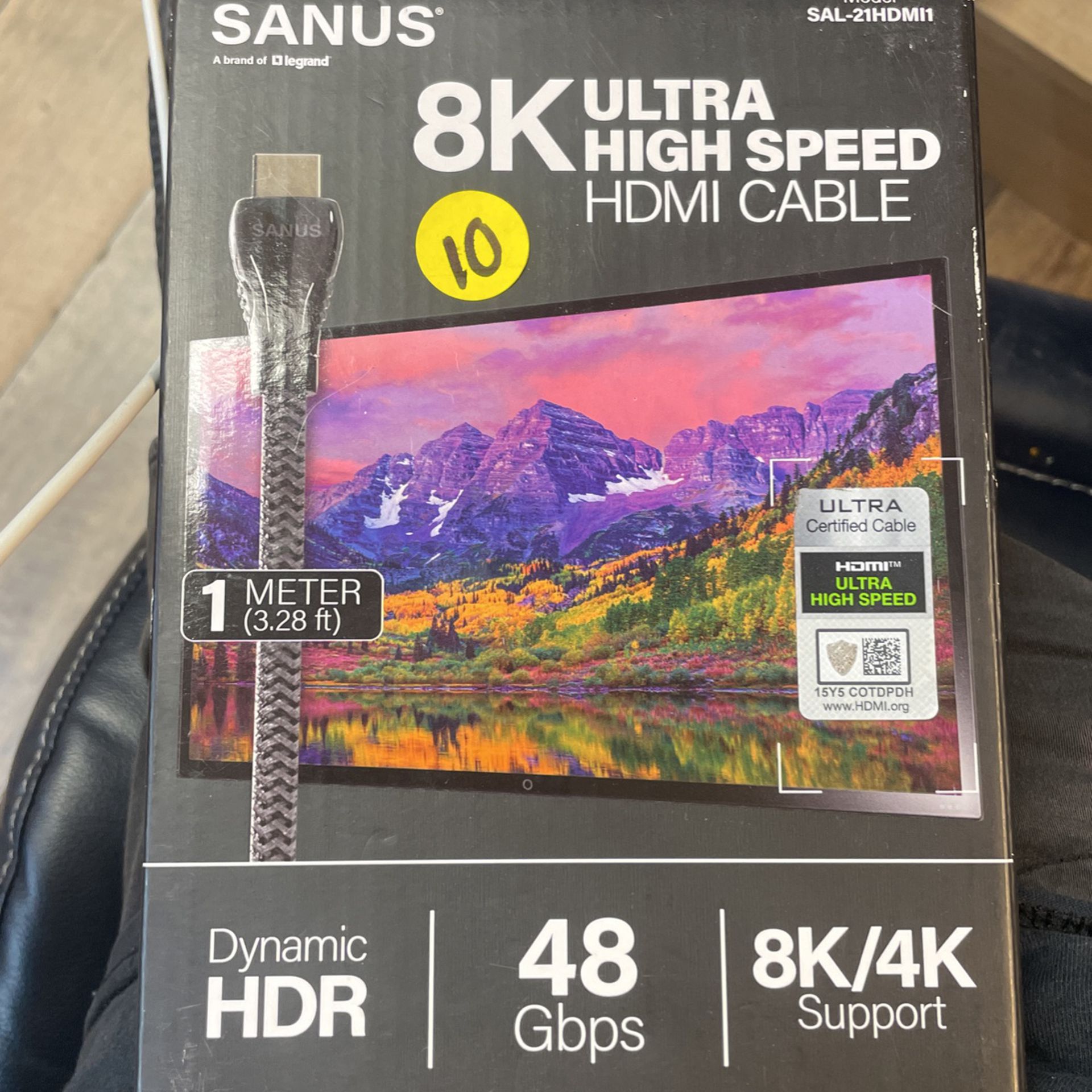 Sanus 8k Ultra High Speed HDMI Cable 