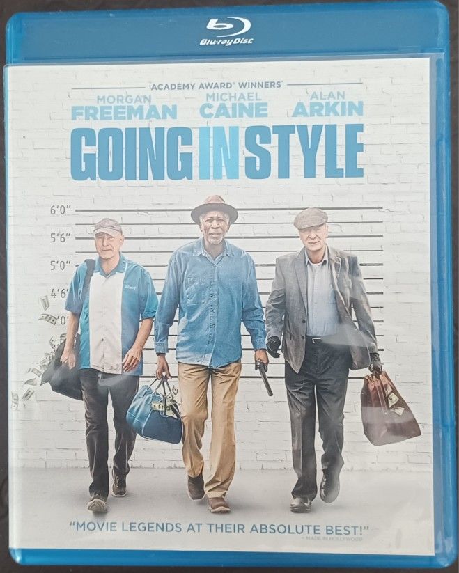 "Going in Style"(2016)Blu-ray~Very Good -Morgan Freeman,Michael Caine,Alan Arkin
