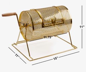 Brass raffle drum, small raffle ticket spinning cage, hold 2,000 tickets or 80 ping pong balls