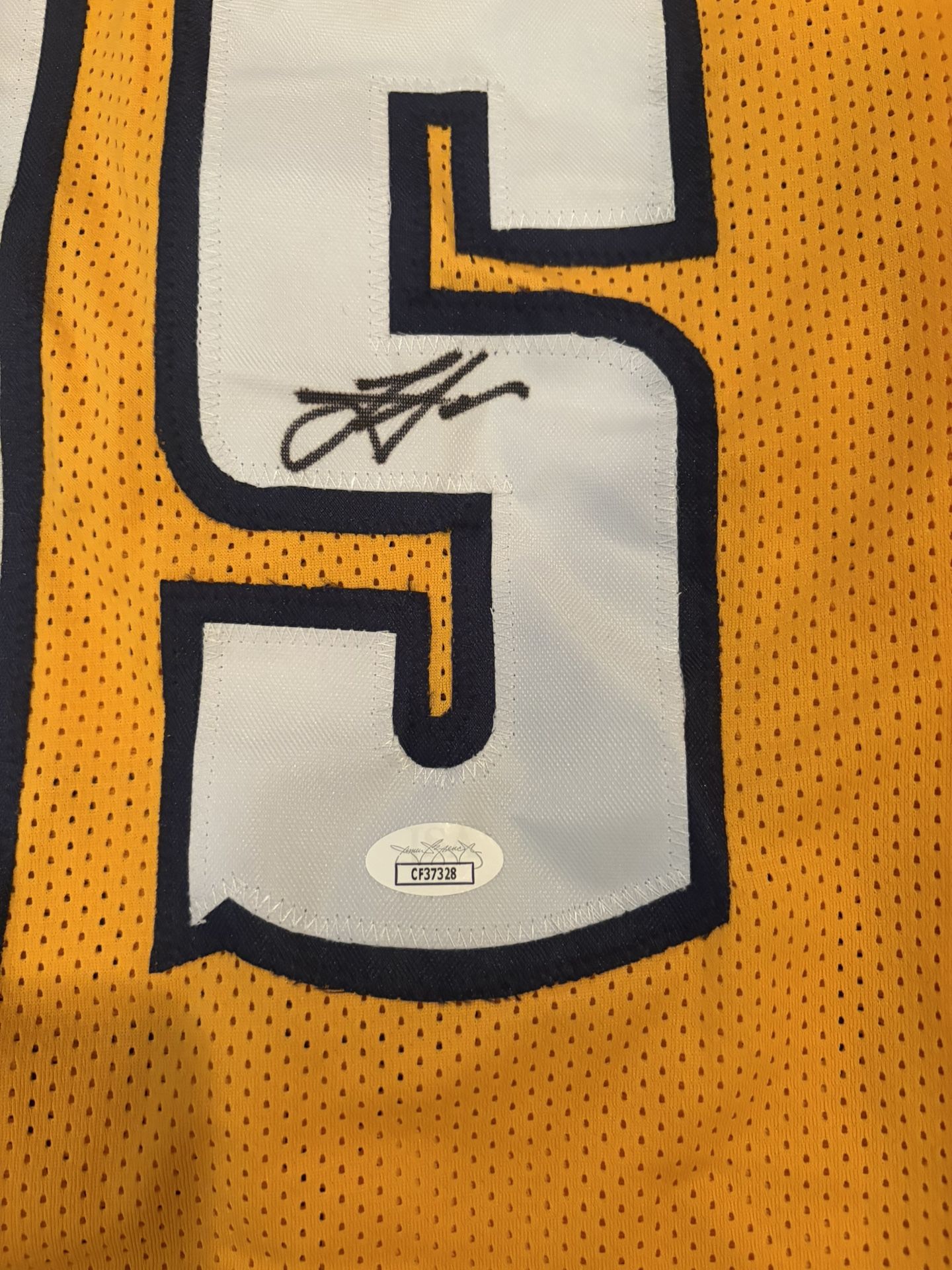 Nikola Jokic Signed Gold Denver Nuggets Jersey AUTO JSA Sticker Sz XL