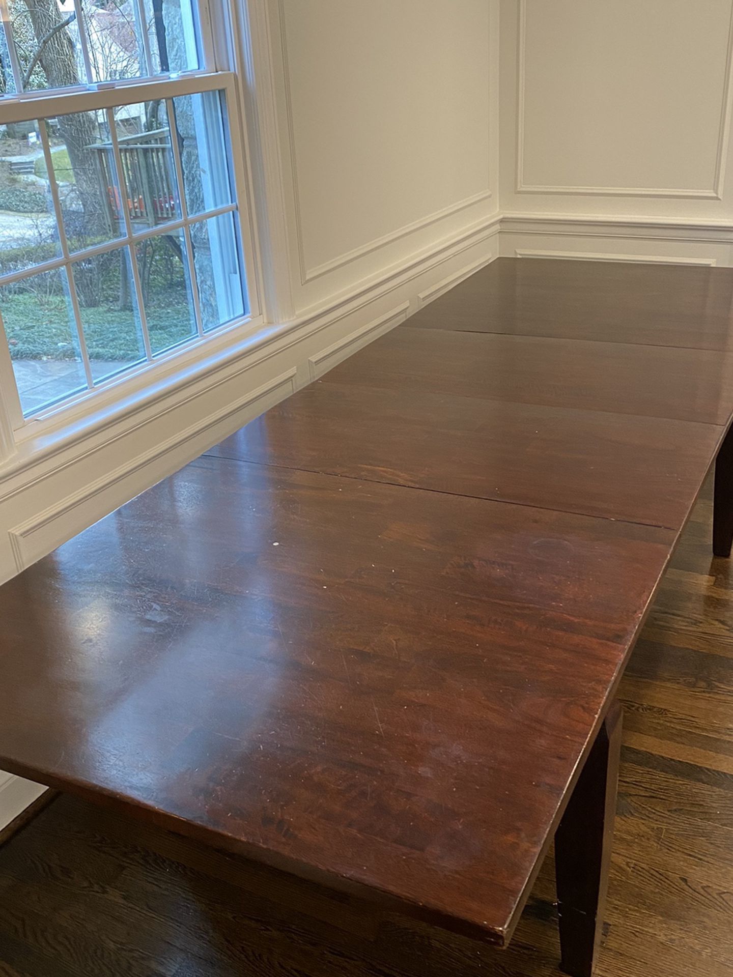 Crate  & Barrel Expandable Dining Room Table