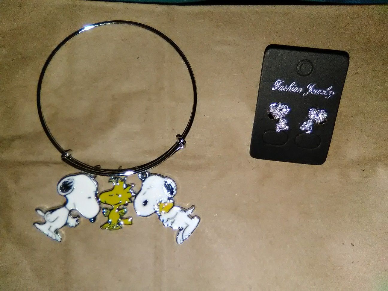 Snoopy Bracelet & earrings bundle set