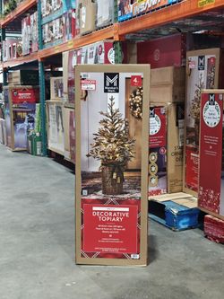 4ft Pre-Lit Decorative Christmas Topiary