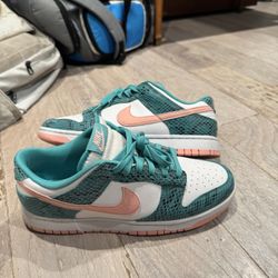 Washed Teal Dunks Size 9M