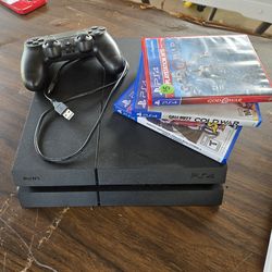 Ps4, One Controller & 3 Games