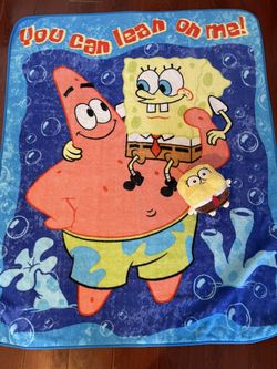 2004 Vintage Blanket Plus Plush From SpongeBob SquarePants
