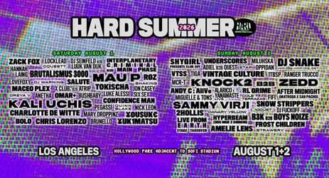 Hard summer 2 day bands