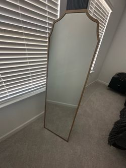 Full-Length Gold Floor Mirror
