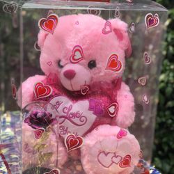 Teddy Bear With Rose Easter/pascua