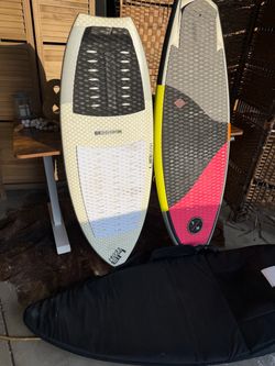 A Hyperlite Shim Wakesurf Board Lib Tech Air'N Skim Wakesurf Board.