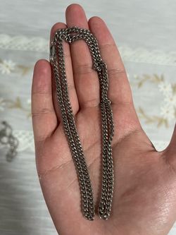 Silver Curb Link Chain Necklace