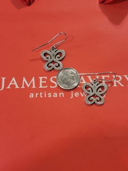 Retired James Avery Silver Spring Butterfly Hook On earrings excellent condition